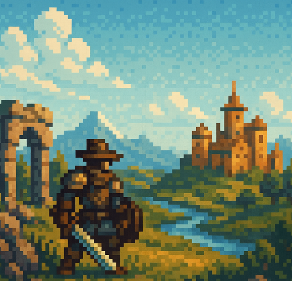 A mysterious, ancient stone archway in a dense, foggy forest.