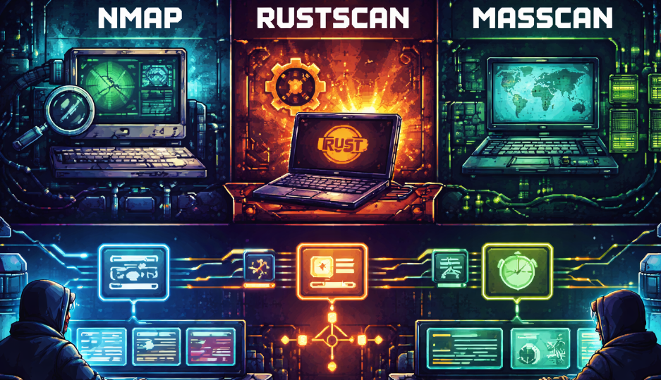 Nmap vs RustScan vs Masscan
